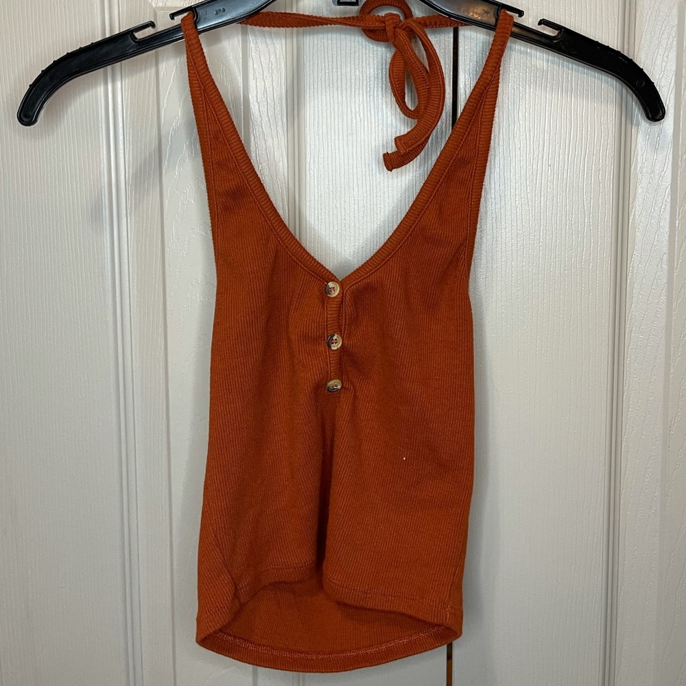 Garage Ribbed Halter-top